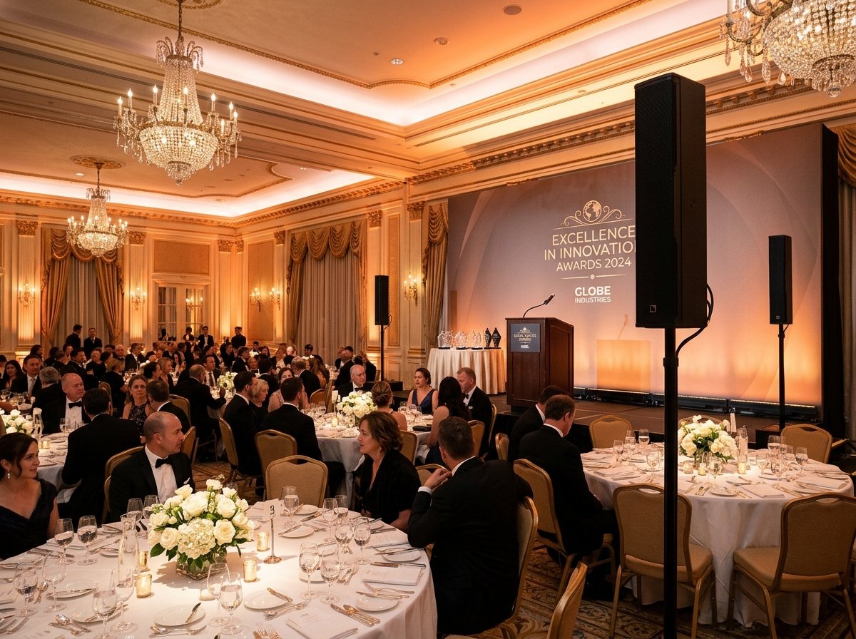 Producción de audio formal para cenas de gala, premiaciones y eventos corporativos